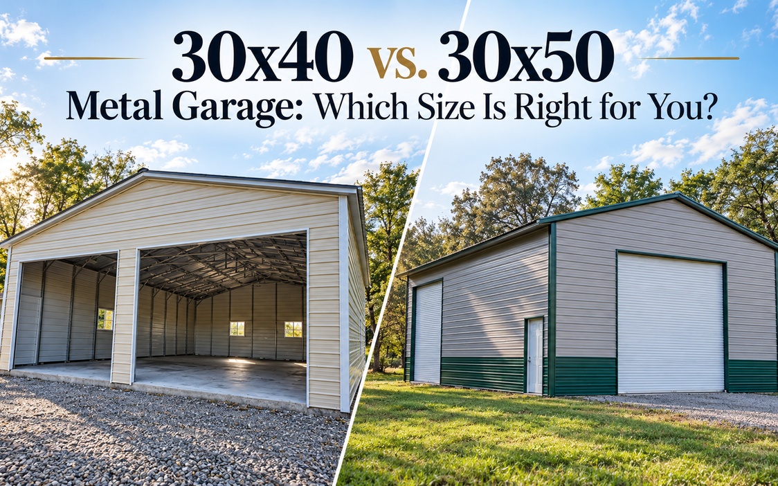 30x40 vs. 30x50 Metal Garage: Which Size Is Right for You?