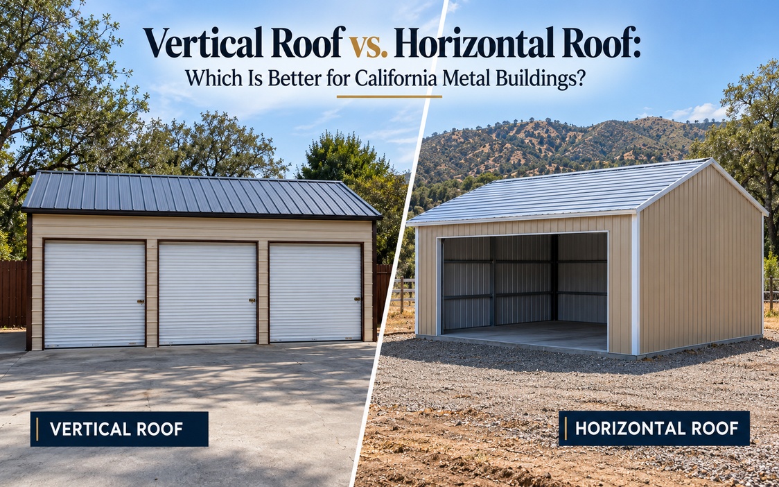 Vertical Roofs vs. Horizontal Roofs: Which Is Better for California Metal Buildings
