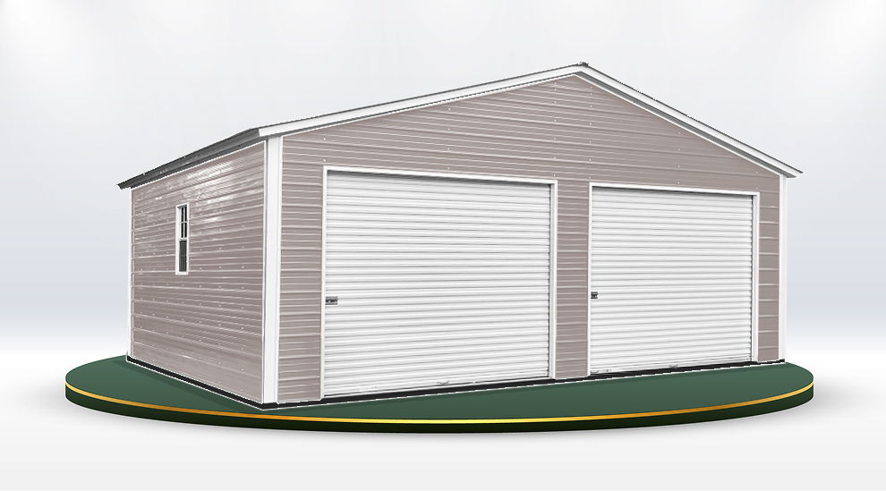 Metal building in Ash Grey