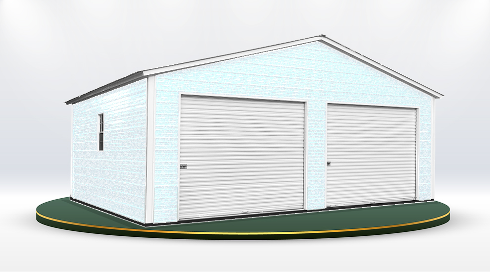 Metal building in Galvanized