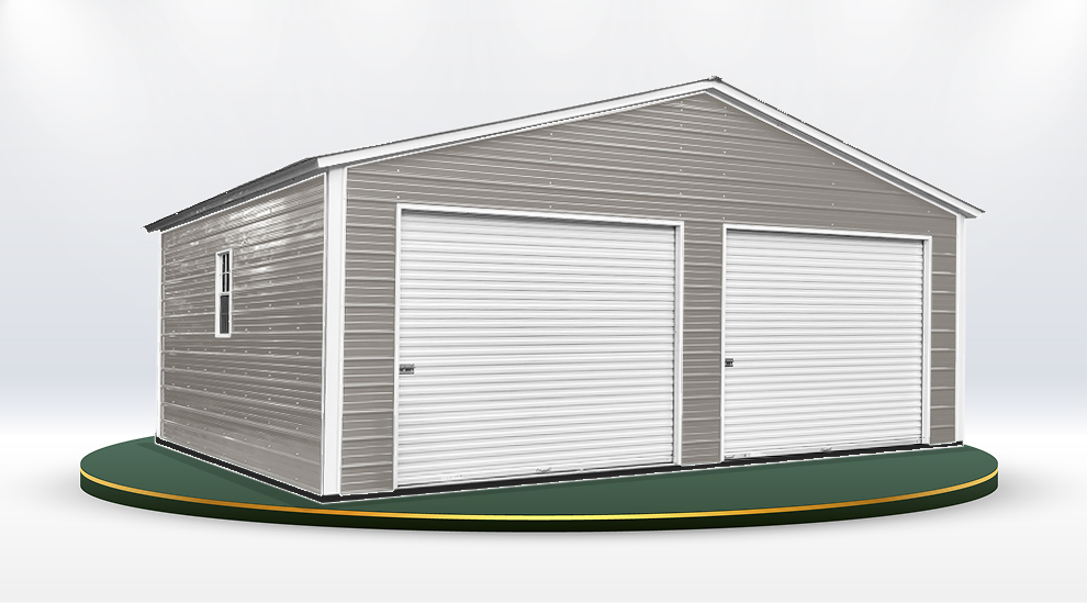 Metal building in Pewter Grey