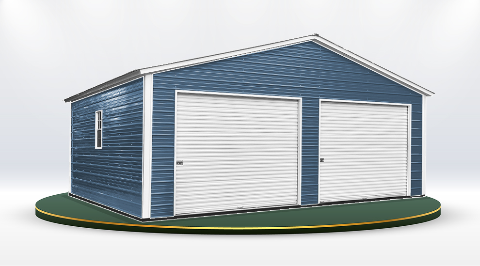 Metal building in Slate Blue