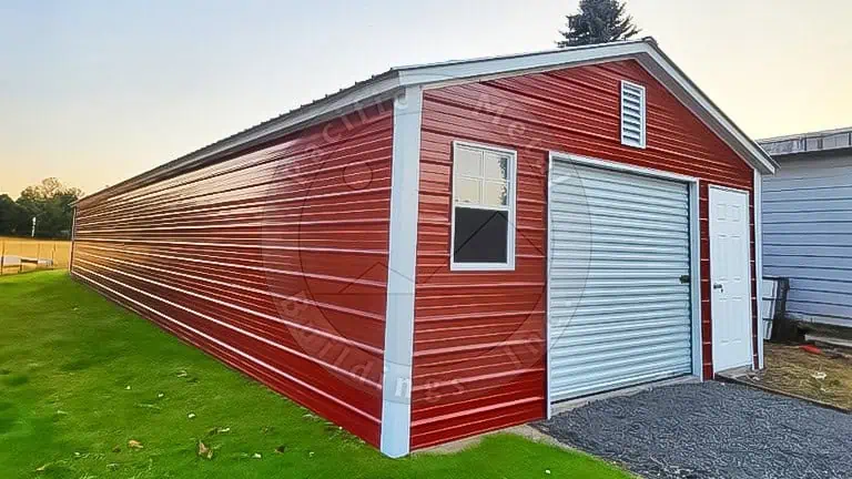 Large commercial metal garage by Pacific Metal Buildings