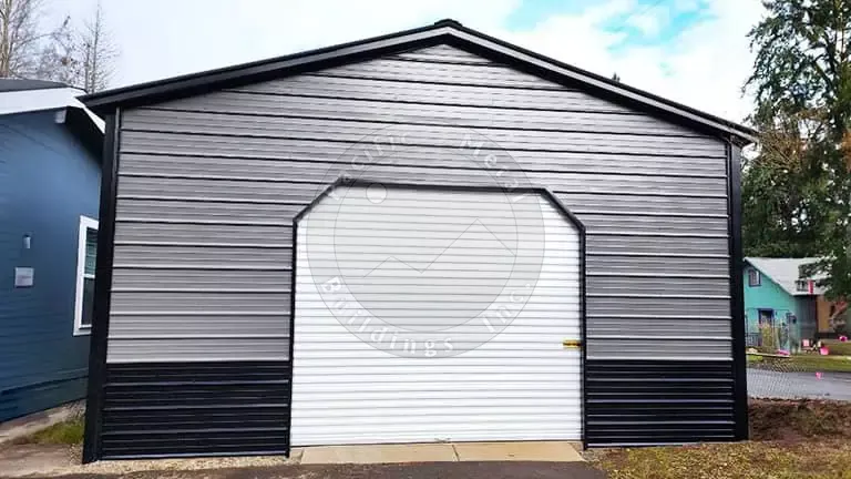 22x25x11 Metal Garage | 550 sq ft Steel Garage | Pacific Metal