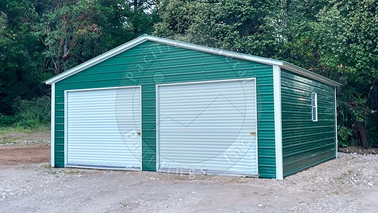 26x25x9 Two Car Garage | 650 sq ft Steel Garage | Pacific Metal
