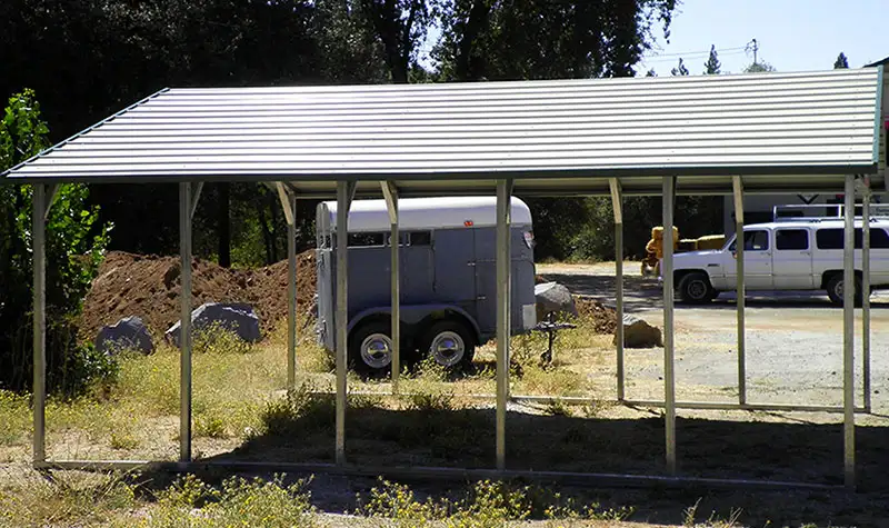 vertical large tan metal building