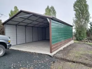 18x30x8 Enclosed Vertical Roof Carport
